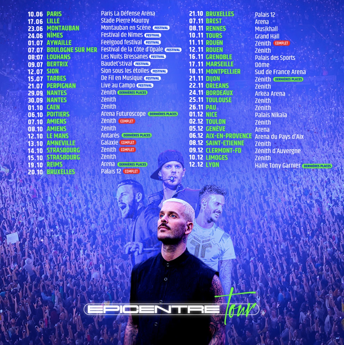 Epicentre Tour - M Pokora - tournée des 20 ans -